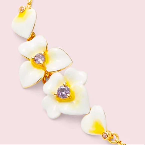 kate spade Jewelry - New Kate Spade precious pansy slider bracelet